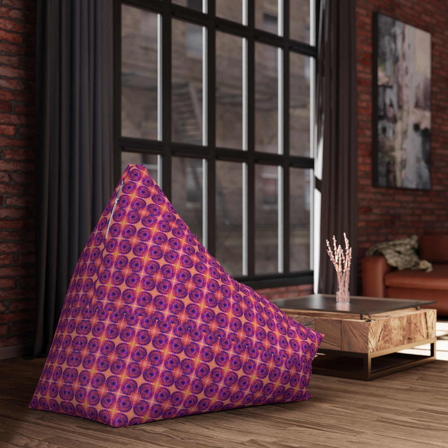 Net Circles by Uta Feinstein Bean Bag Chair Cover