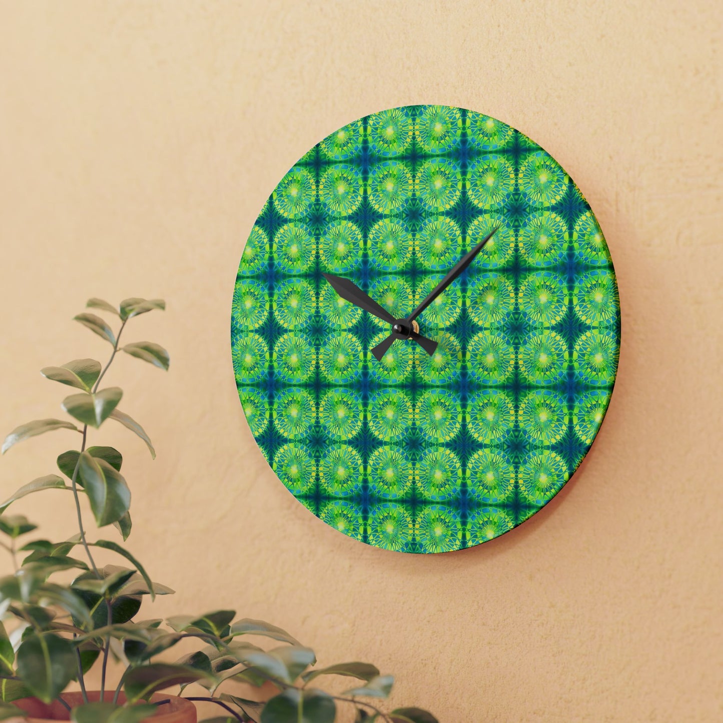 Safety Net Circles by Uta Feinstein Wall Clock