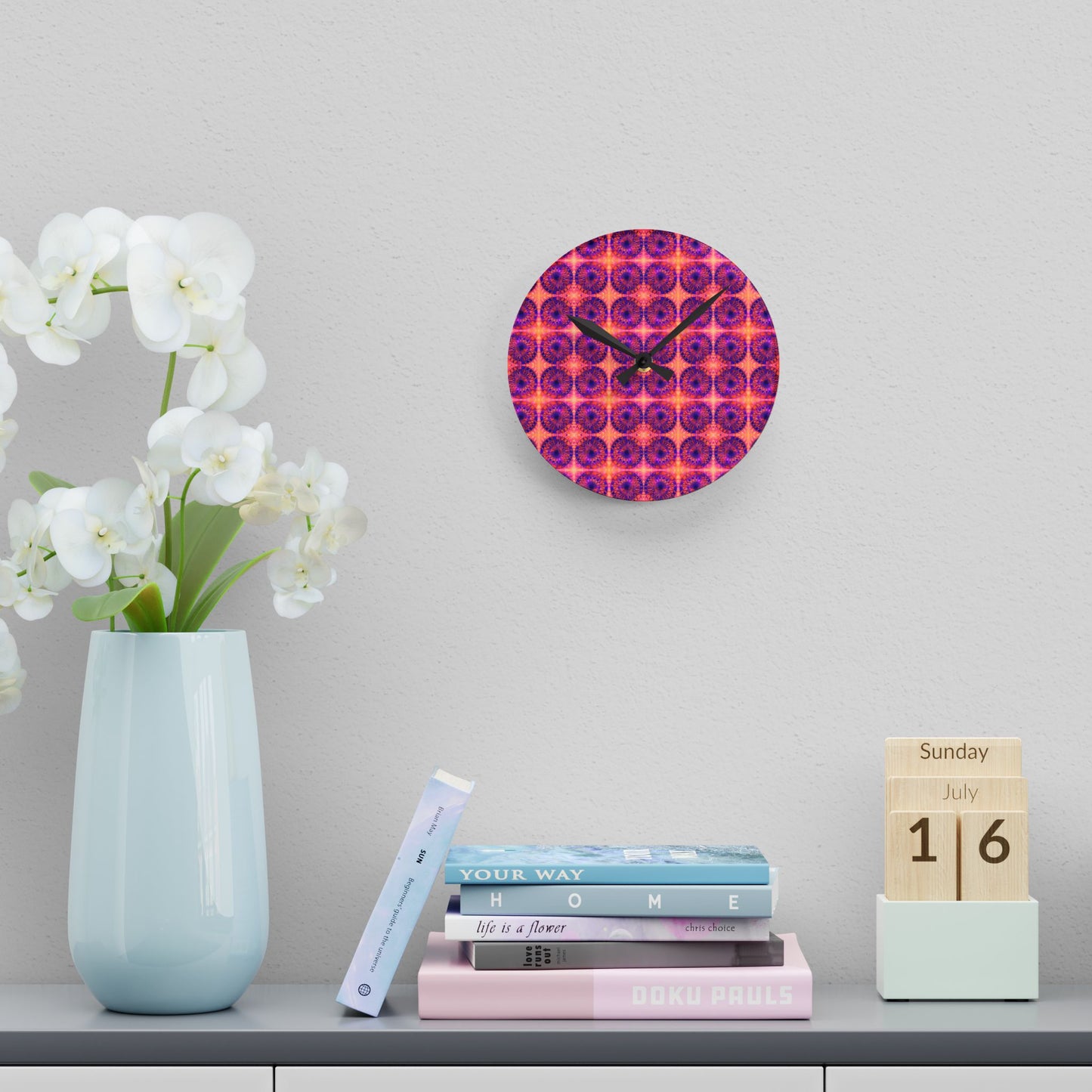 Net Circles by Uta Feinstein Wall Clock