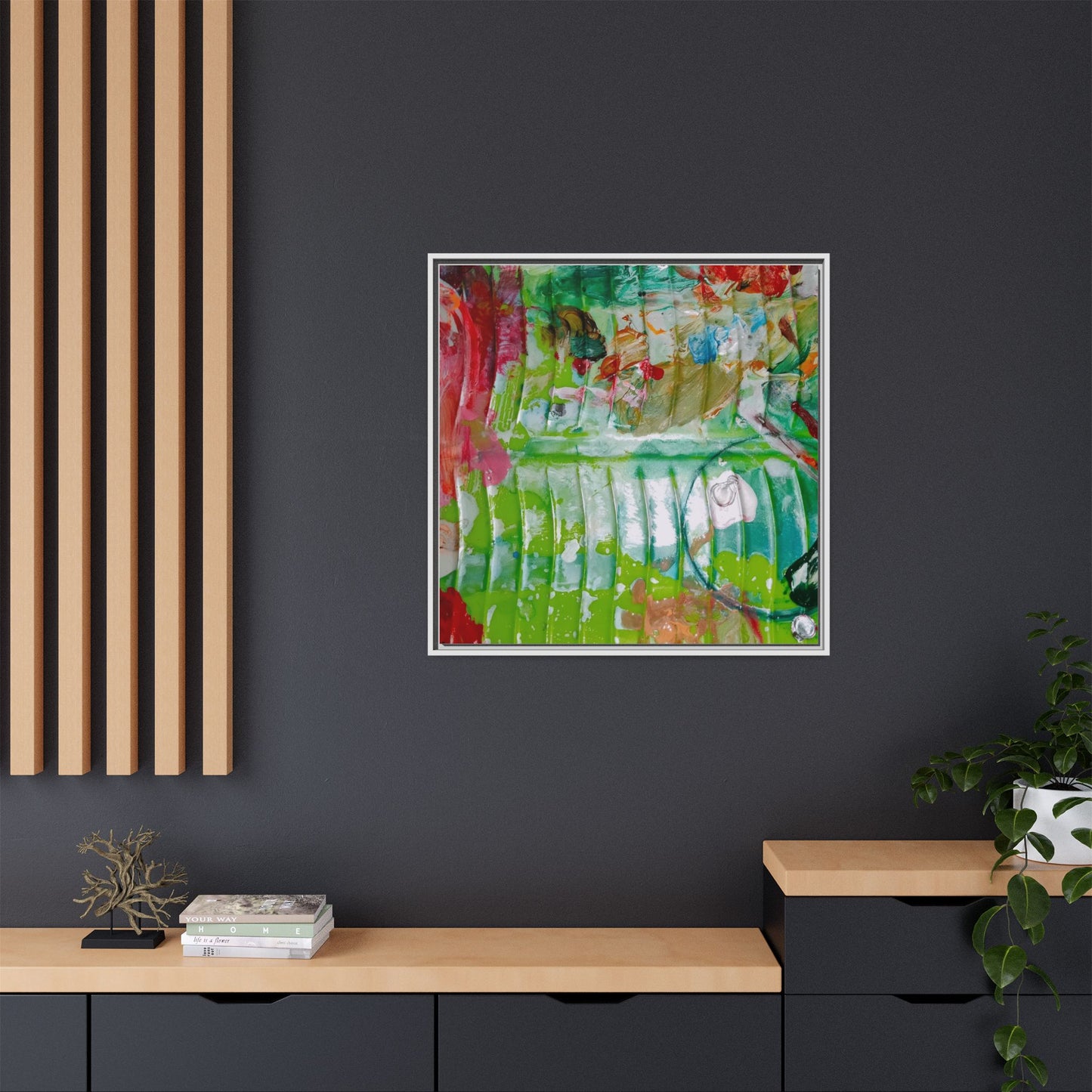 'A Mix of Life' Framed Canvas Art