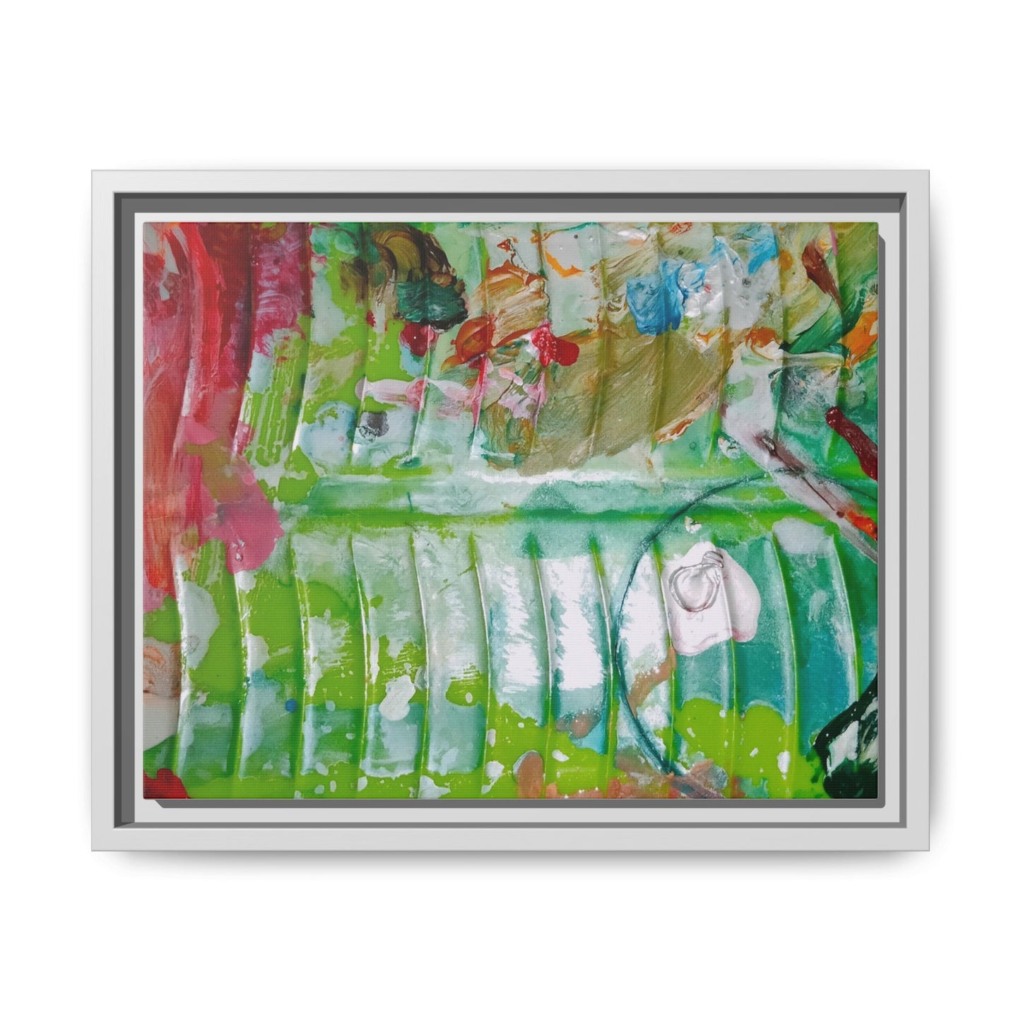 'A Mix of Life' Framed Canvas Art
