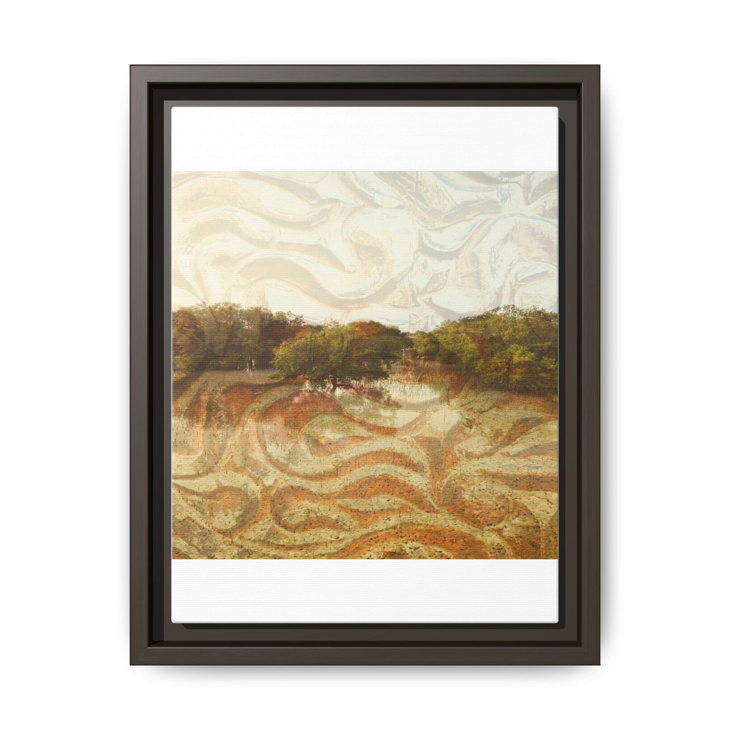 Serene Mangroves Framed Canvas Art