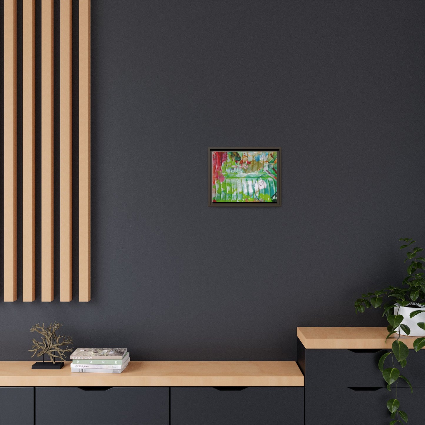 'A Mix of Life' Framed Canvas Art