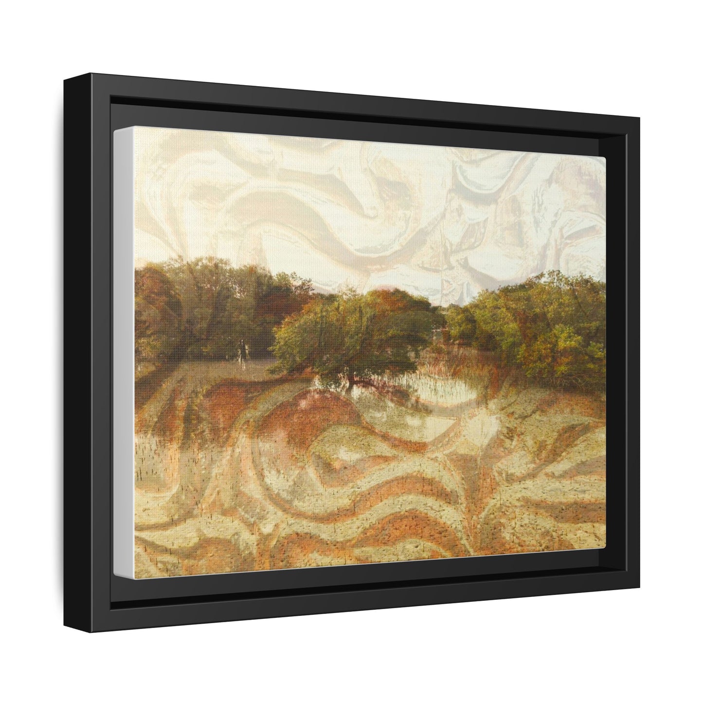 Serene Mangroves Framed Canvas Art