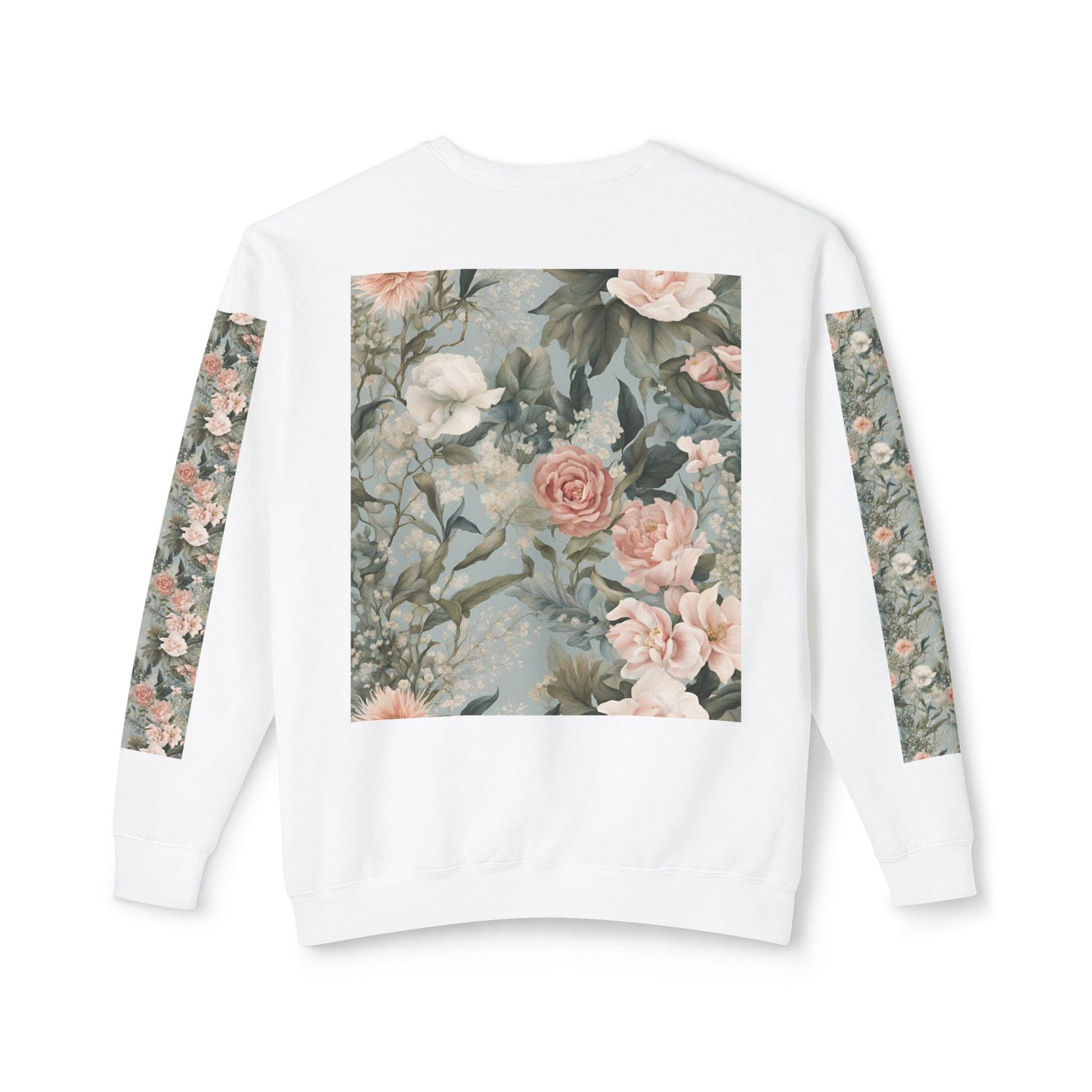 Floral Cotton Lightweight Crewneck Sweatshirt