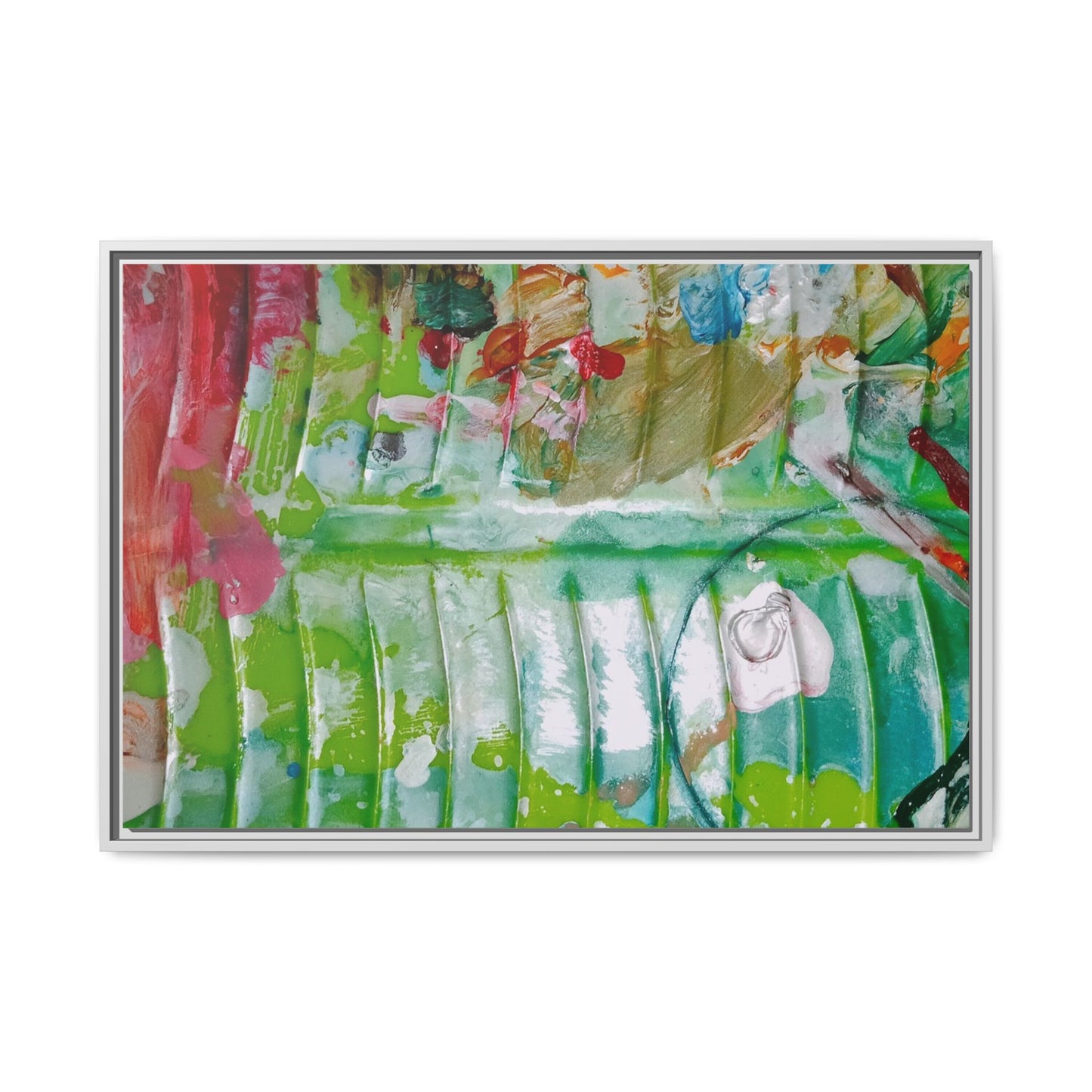 'A Mix of Life' Framed Canvas Art