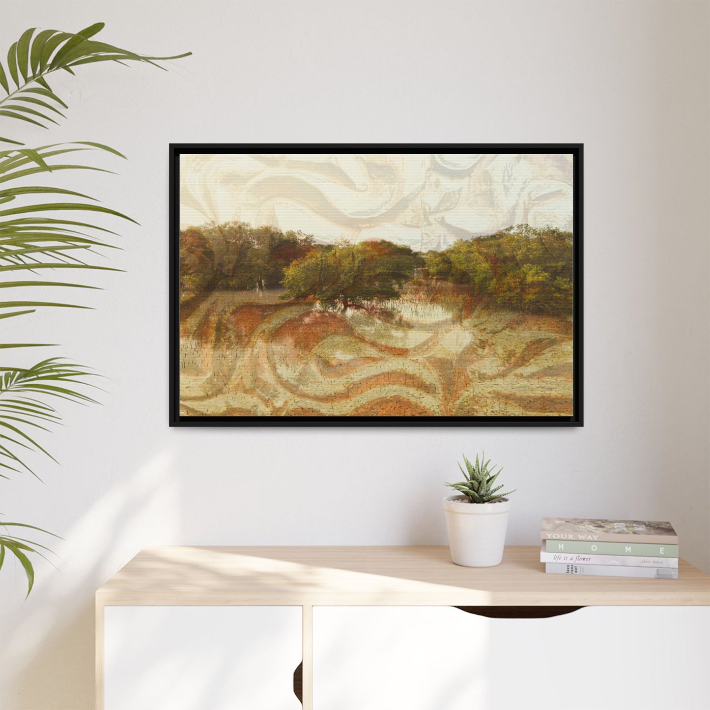 Serene Mangroves Framed Canvas Art