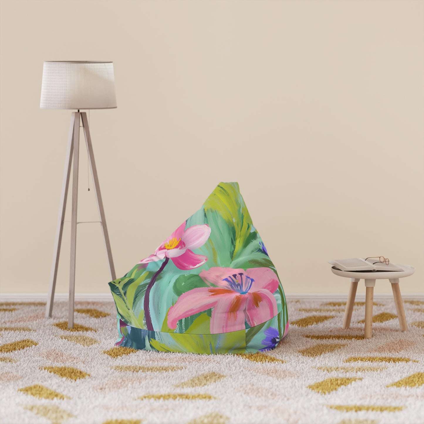 Flowers Bean Bag Chair Cover