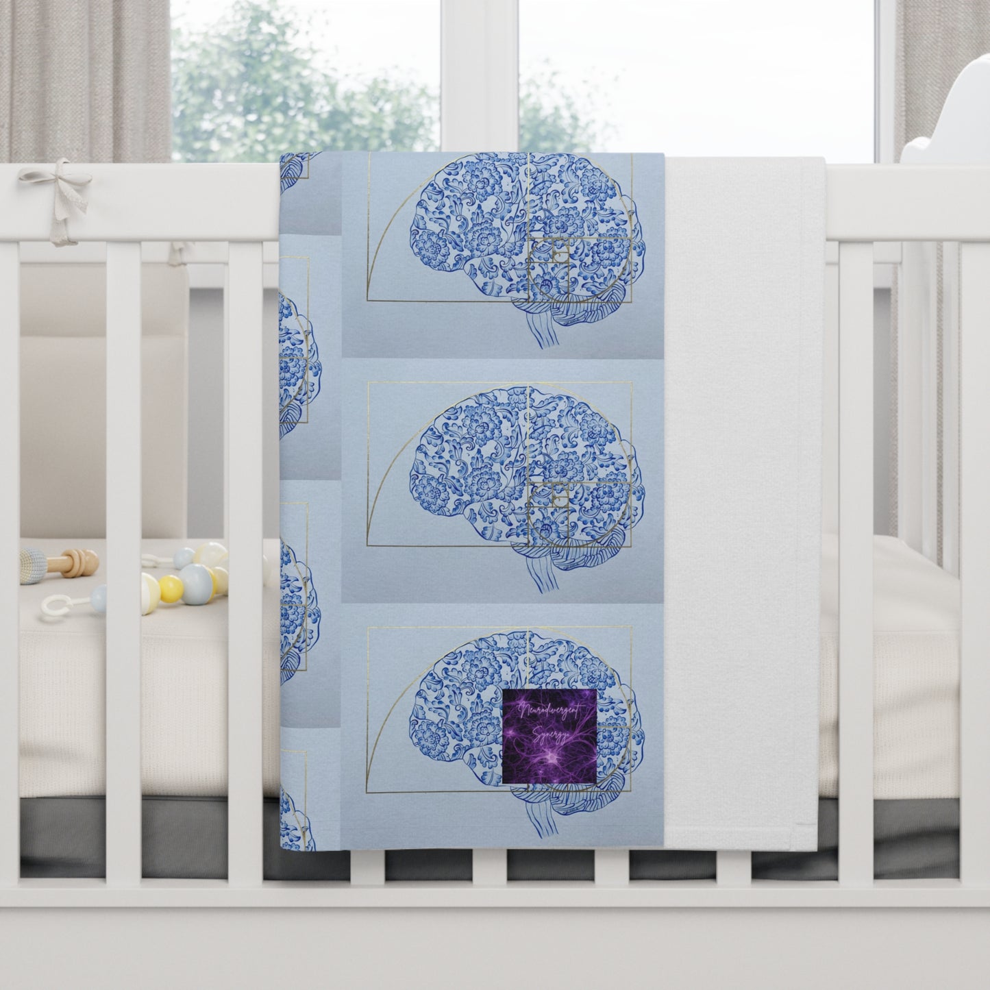 'Beautiful Mind' by Nagihan Seymour Soft Fleece Baby Blanket