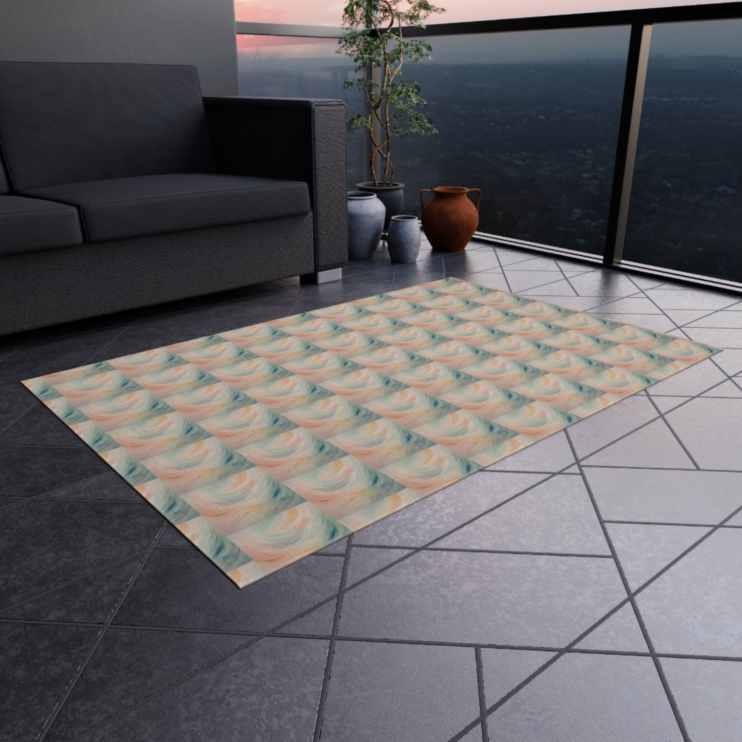 Ethereal Waves Outdoor Rug