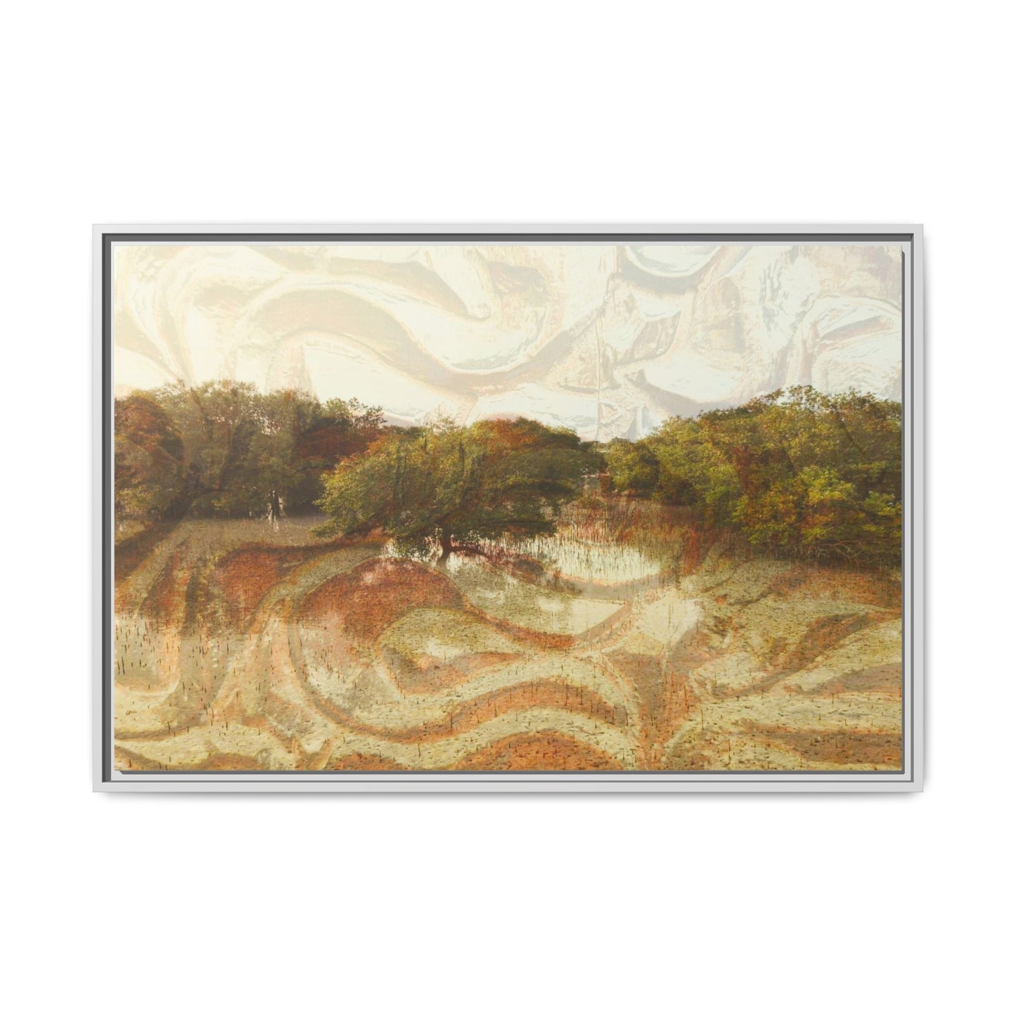 Serene Mangroves Framed Canvas Art
