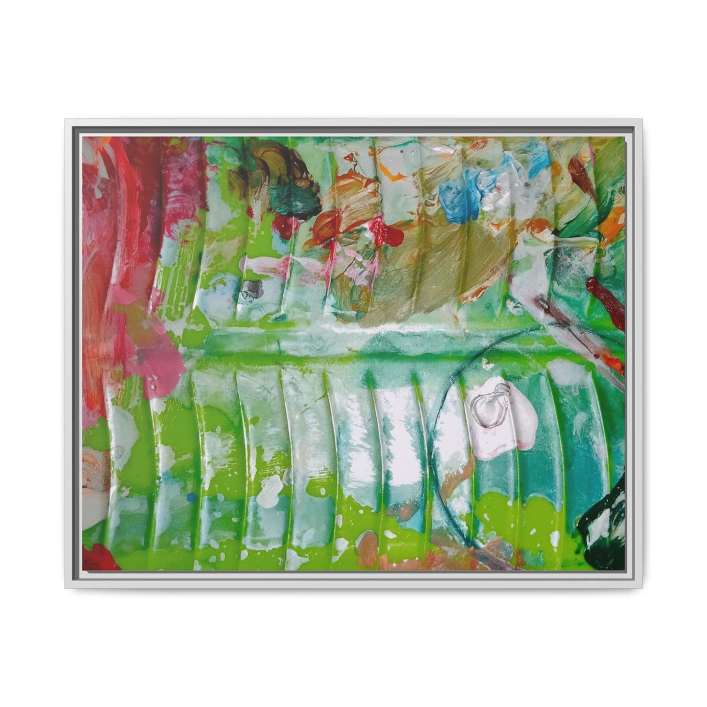 'A Mix of Life' Framed Canvas Art