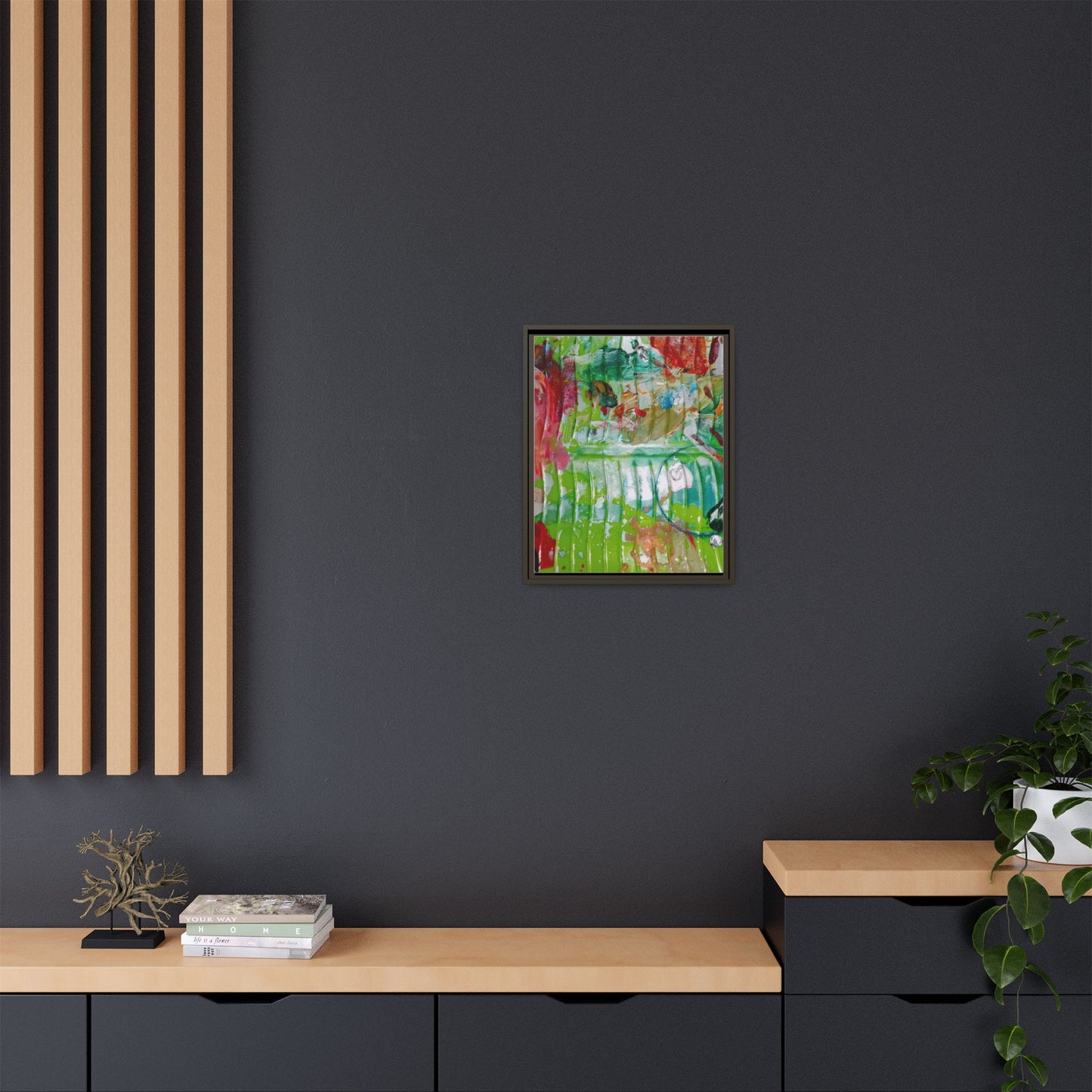 'A Mix of Life' Framed Canvas Art