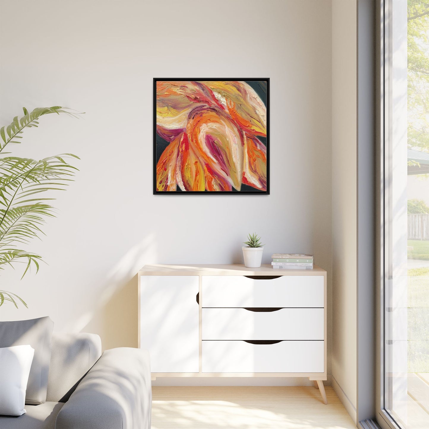 Dramatic Awakening Framed Canvas Art