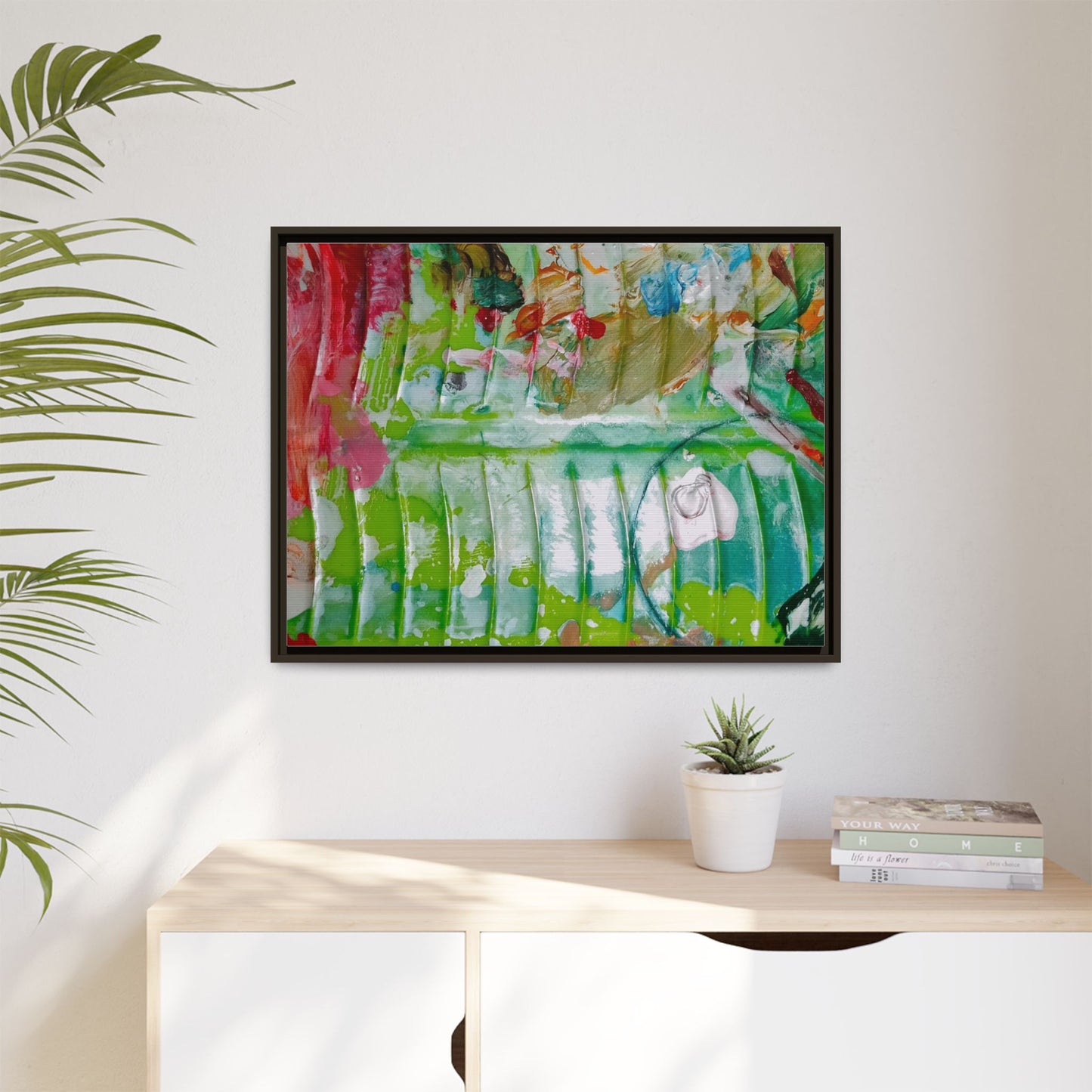 'A Mix of Life' Framed Canvas Art