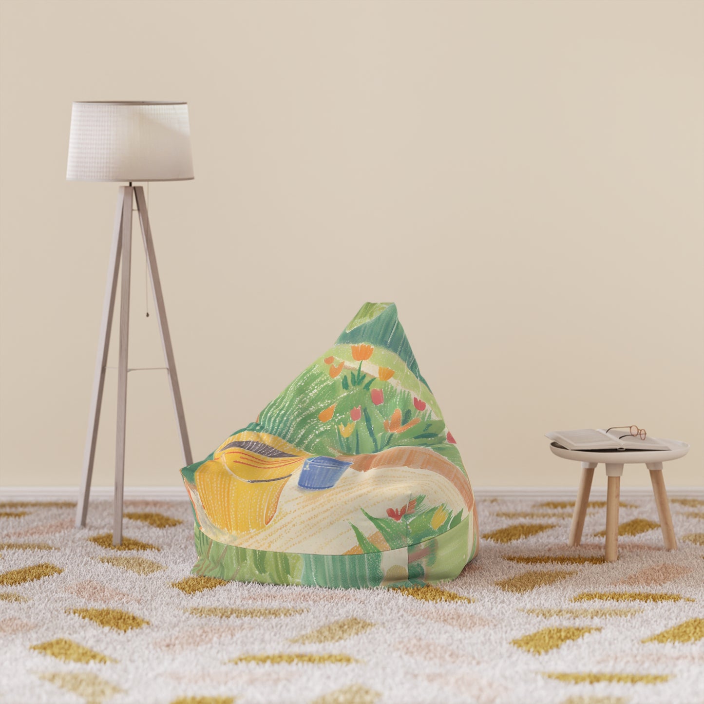 Rain Garden Bean Bag Chair Cover