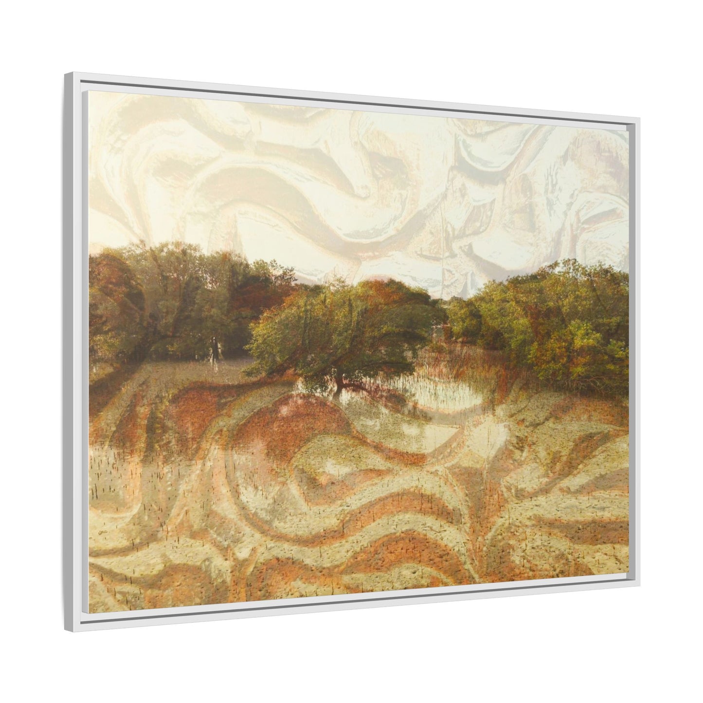 Serene Mangroves Framed Canvas Art