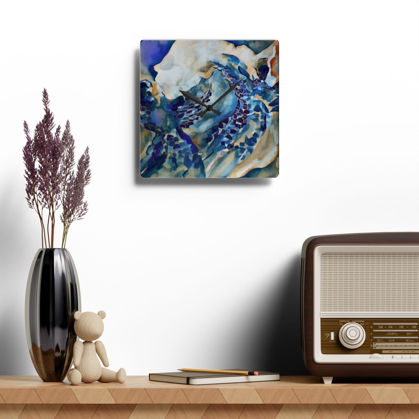 Liminal Light 1 by Helena Barbagelata Wall Clock