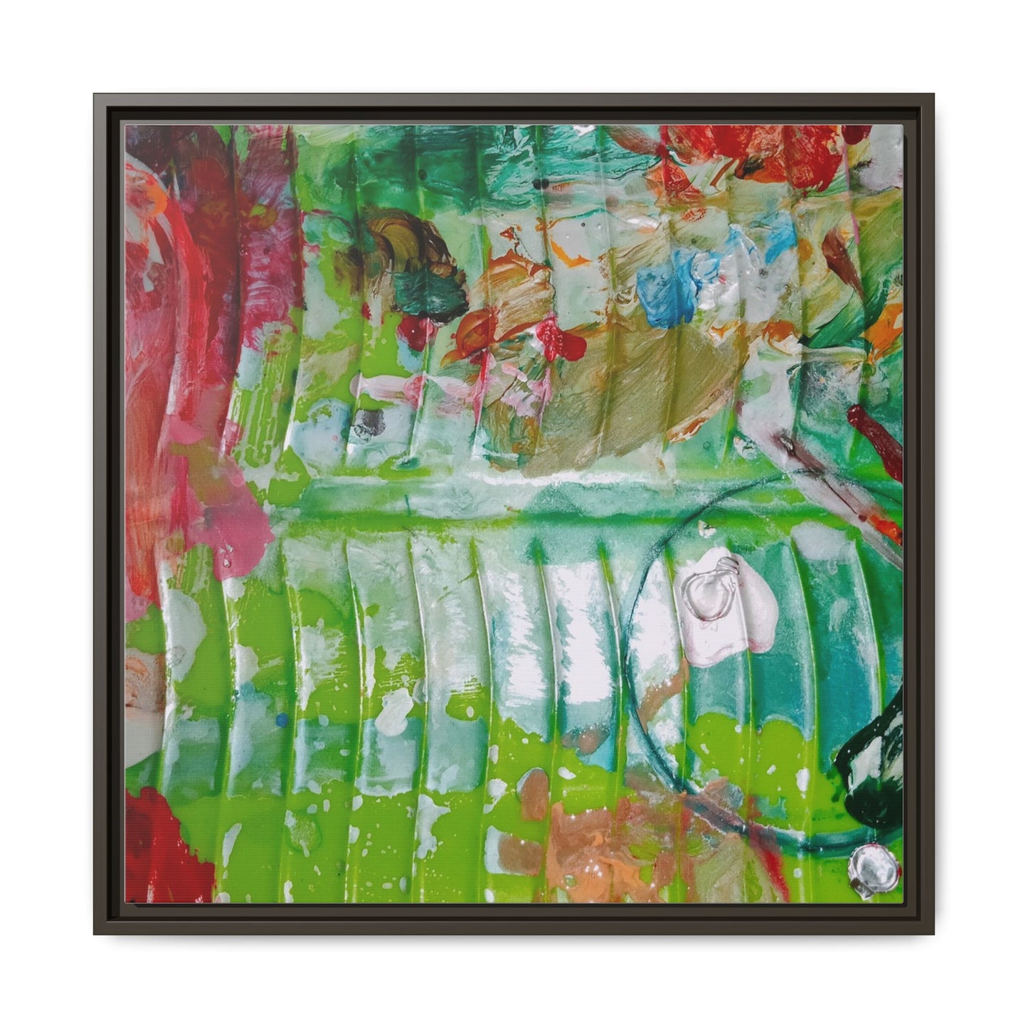 'A Mix of Life' Framed Canvas Art