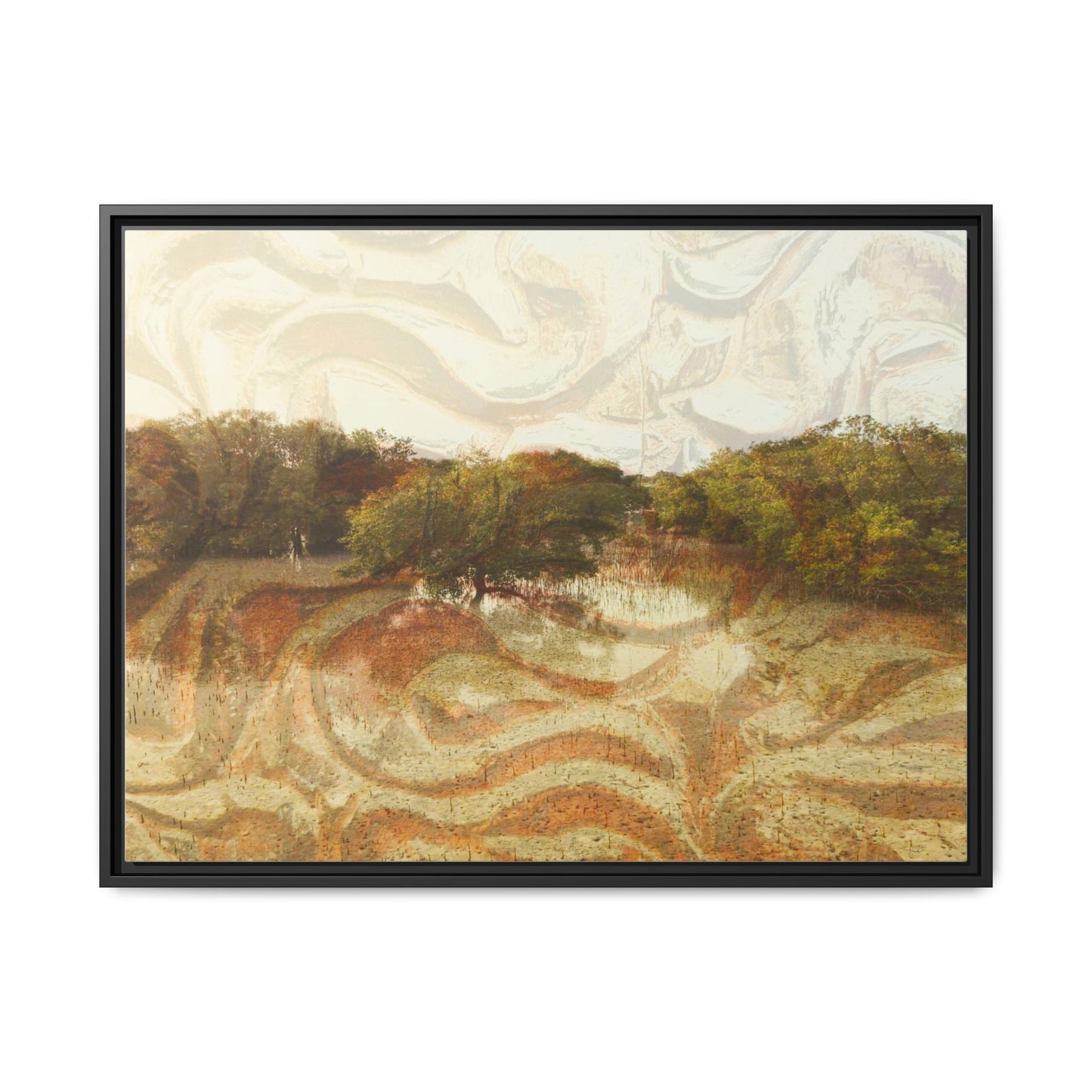 Serene Mangroves Framed Canvas Art