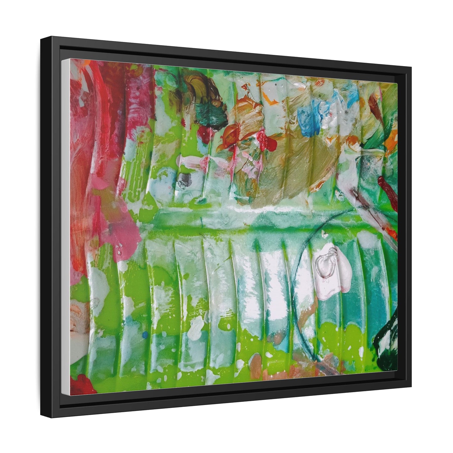 'A Mix of Life' Framed Canvas Art
