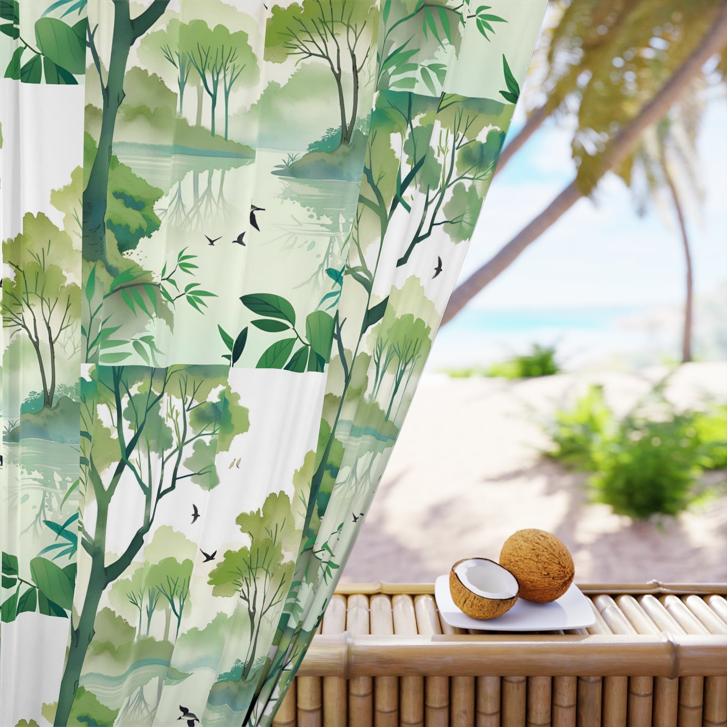 Tree Lake Window Curtain (1 Piece)