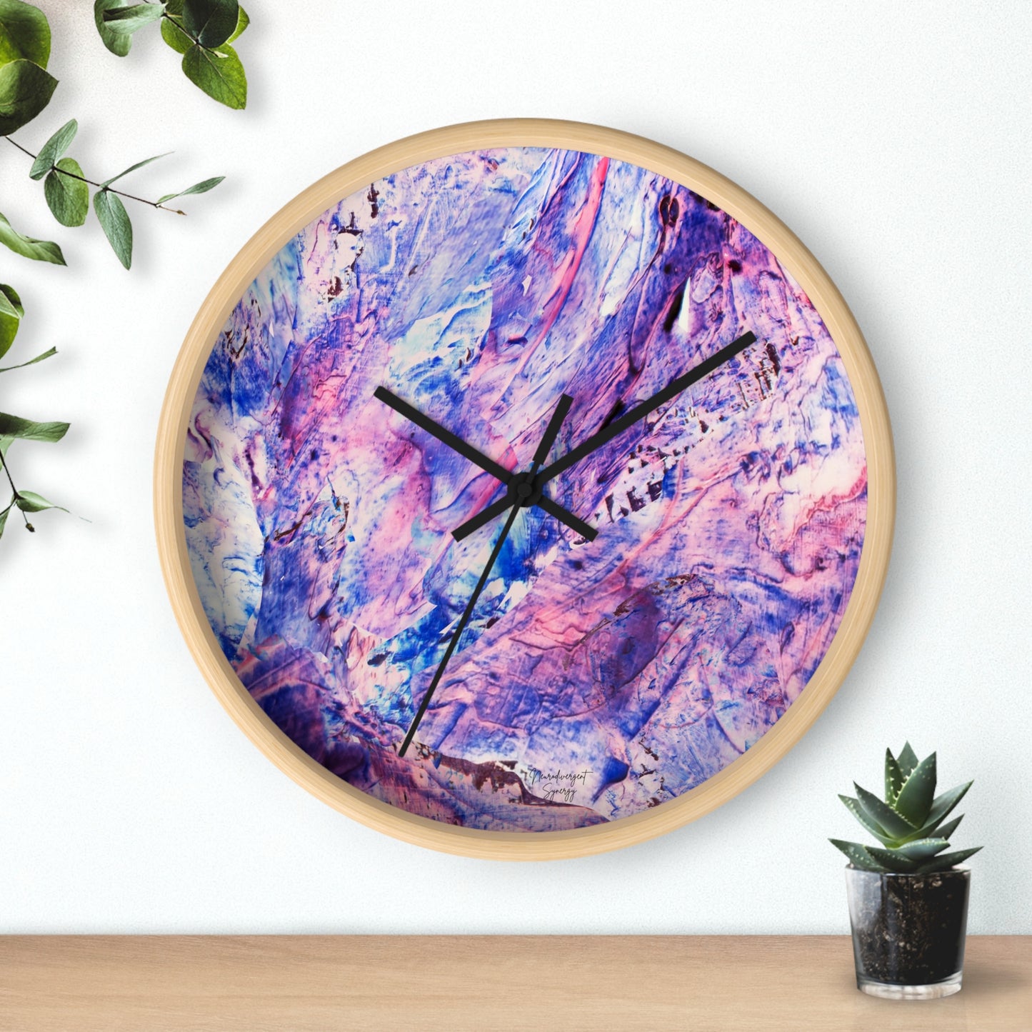 Butterfly by Lu Meng Wall Clock