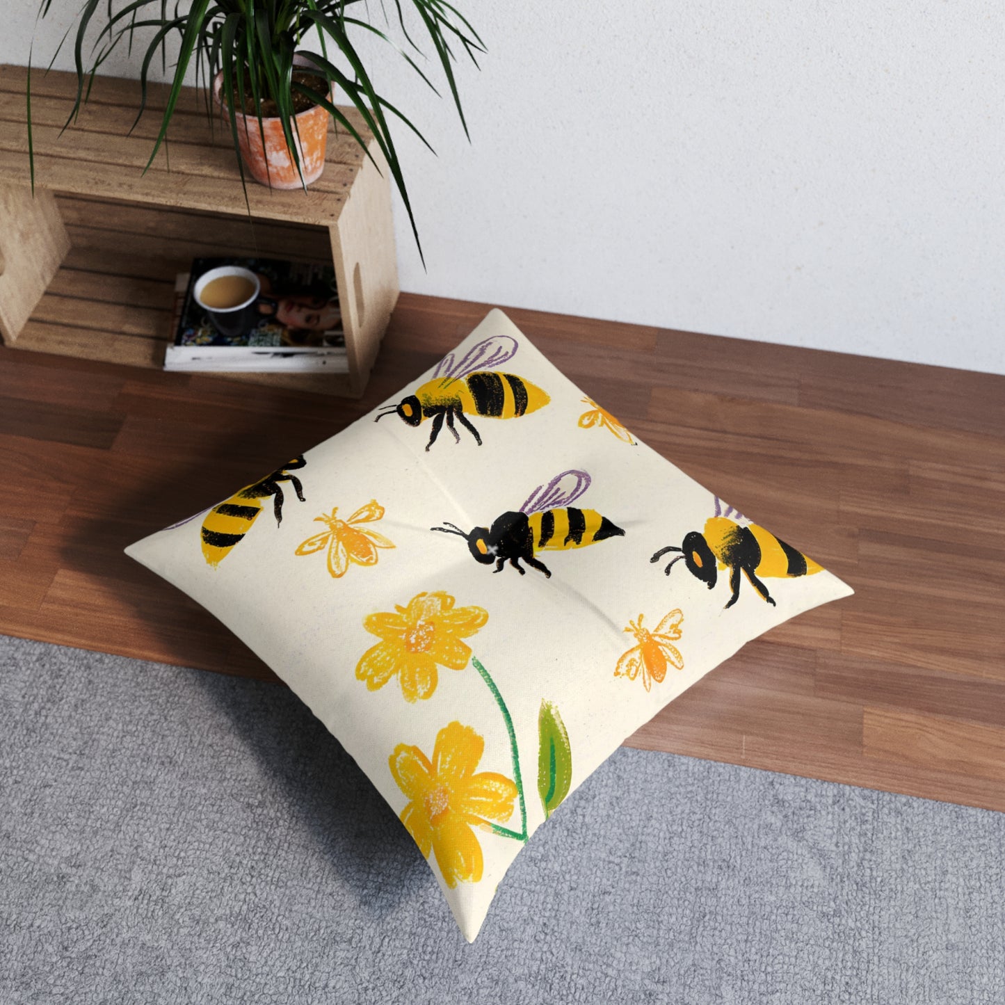 BuzzyTufted Floor Pillow