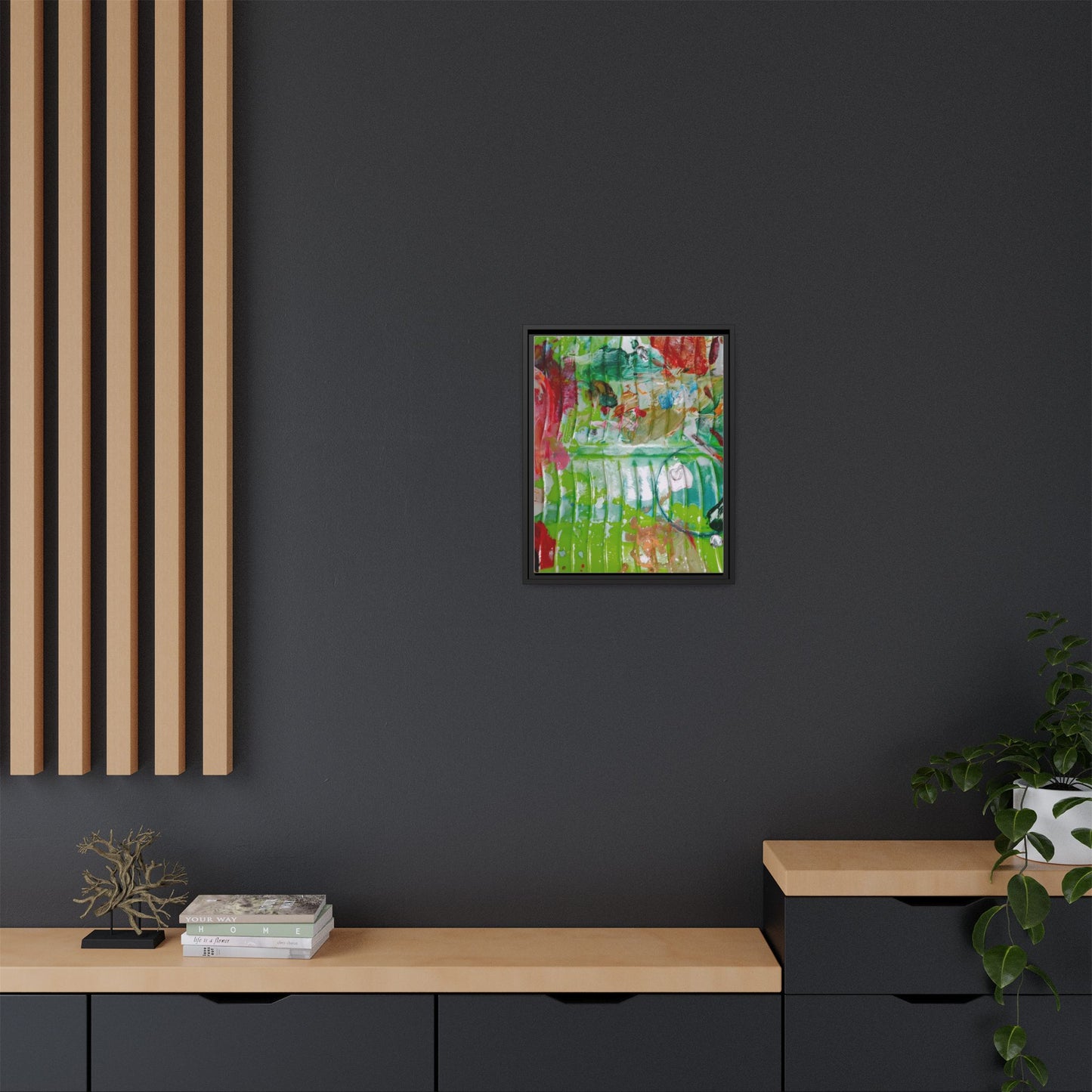 'A Mix of Life' Framed Canvas Art