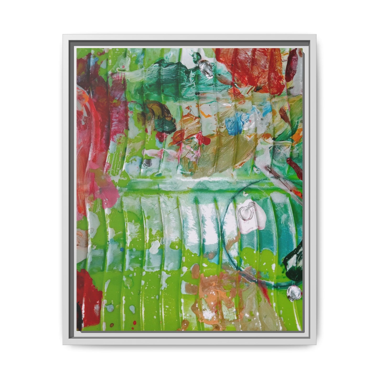'A Mix of Life' Framed Canvas Art
