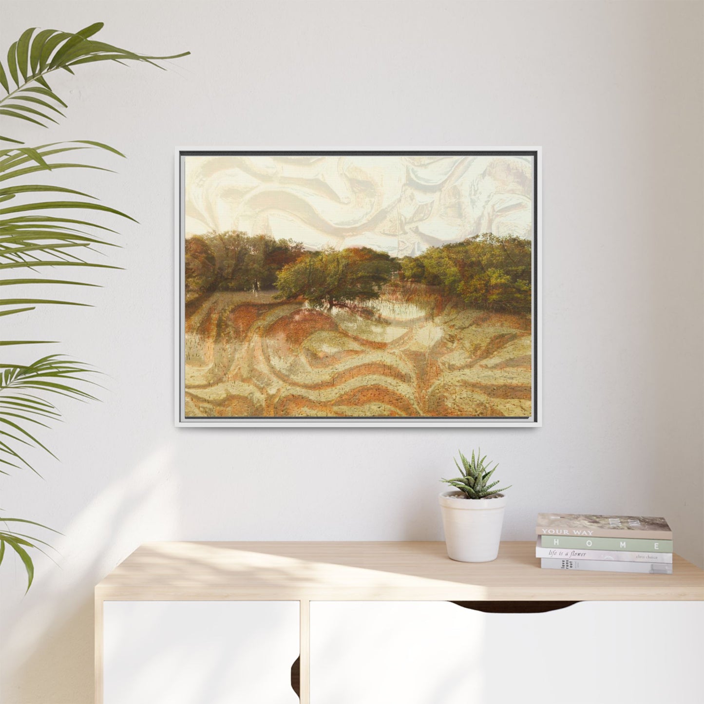 Serene Mangroves Framed Canvas Art