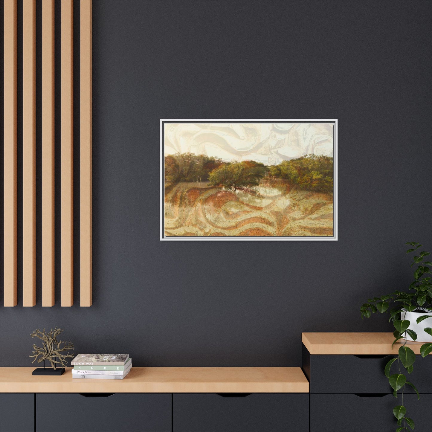 Serene Mangroves Framed Canvas Art