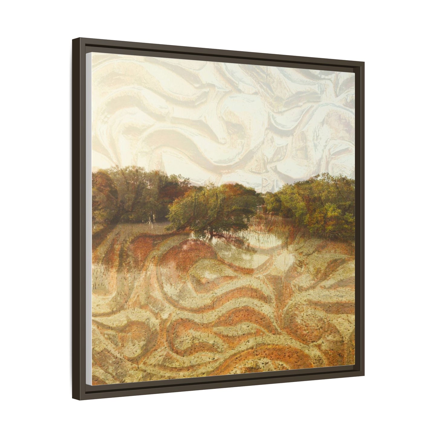 Serene Mangroves Framed Canvas Art