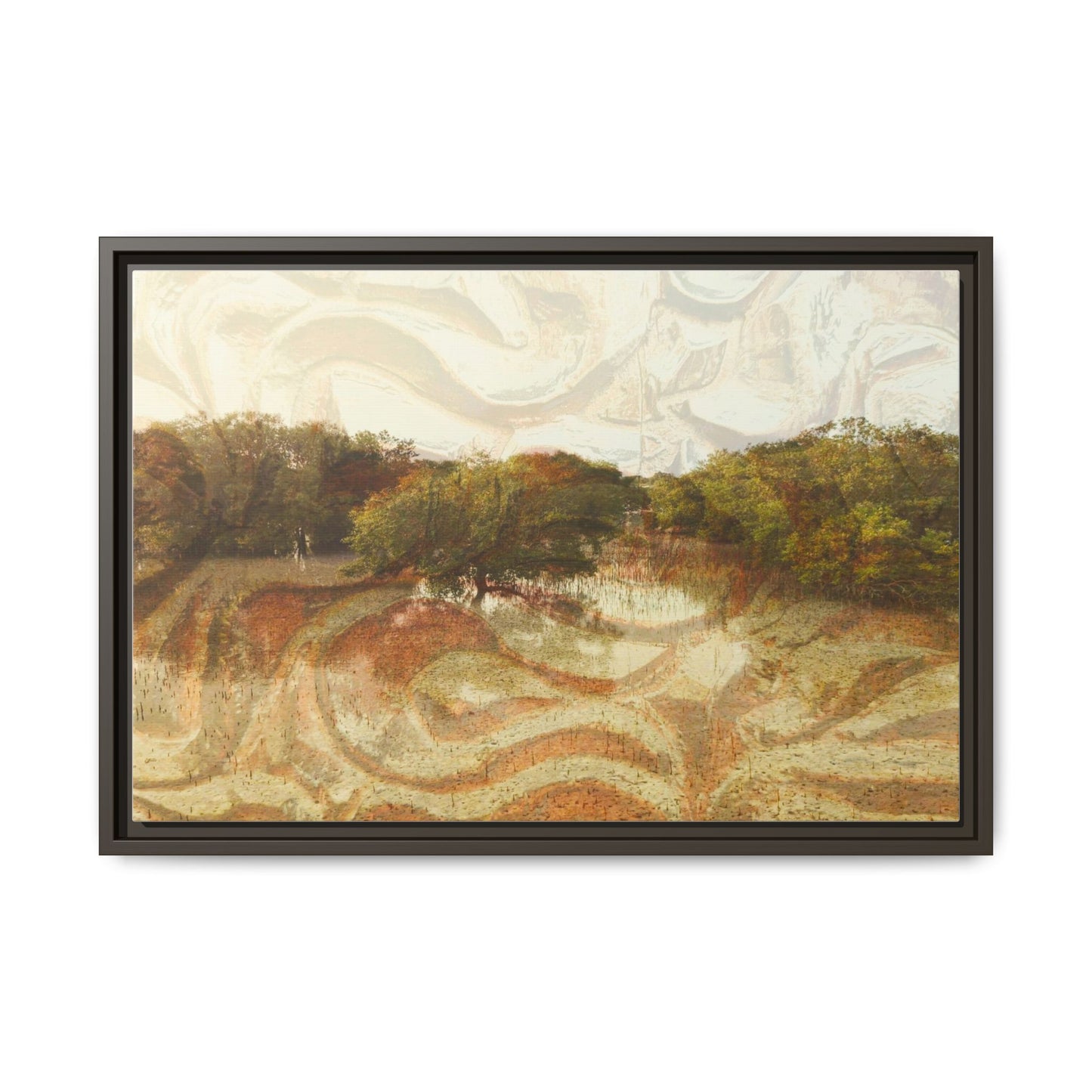 Serene Mangroves Framed Canvas Art