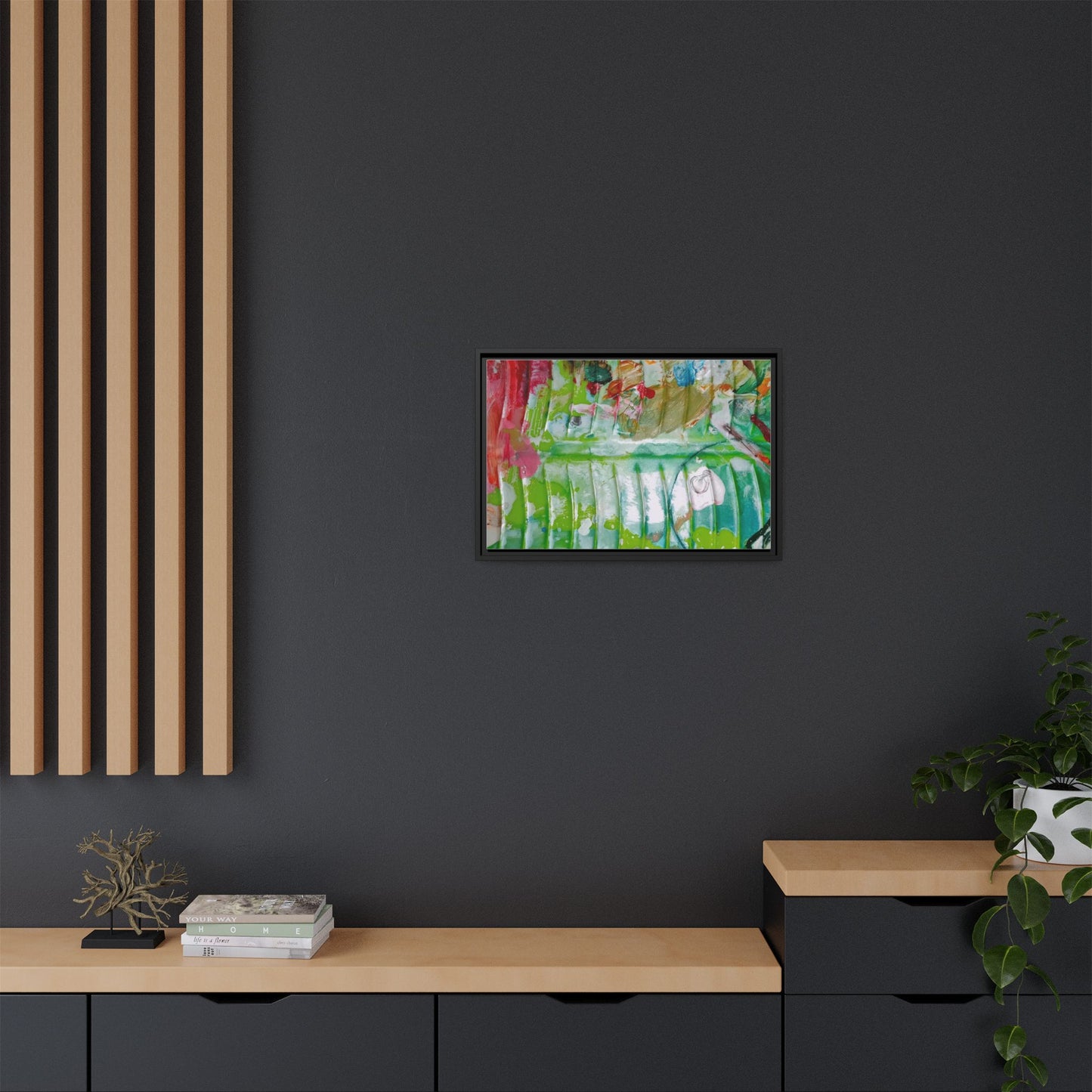 'A Mix of Life' Framed Canvas Art