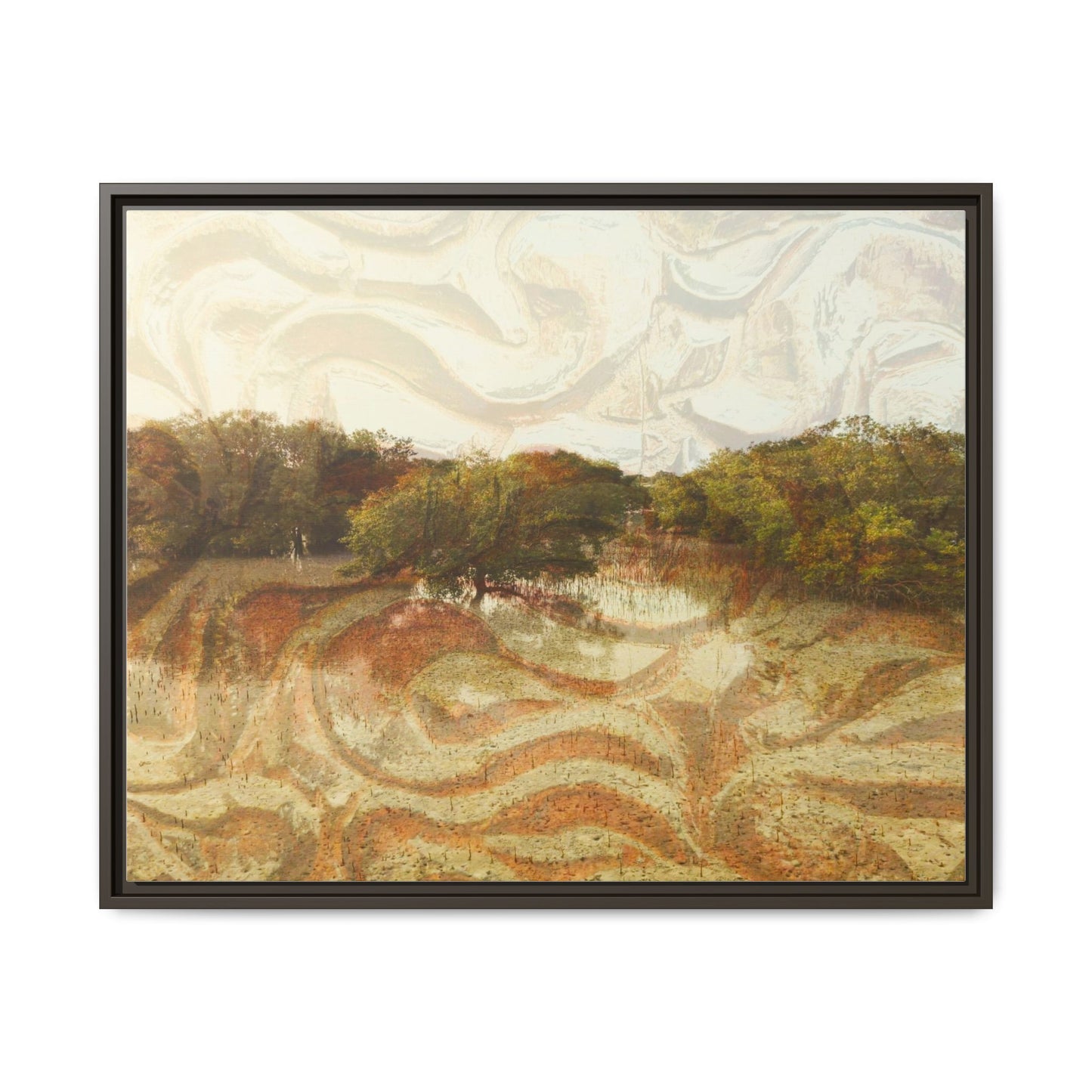 Serene Mangroves Framed Canvas Art