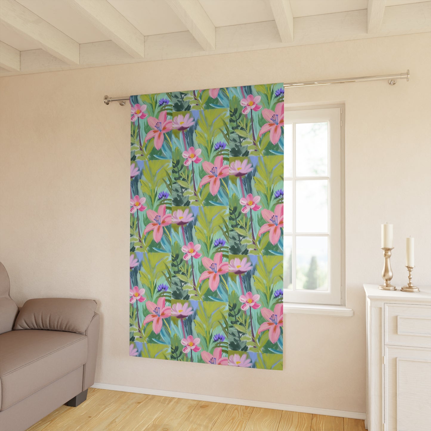 Flowers Window Curtain (1 Piece)