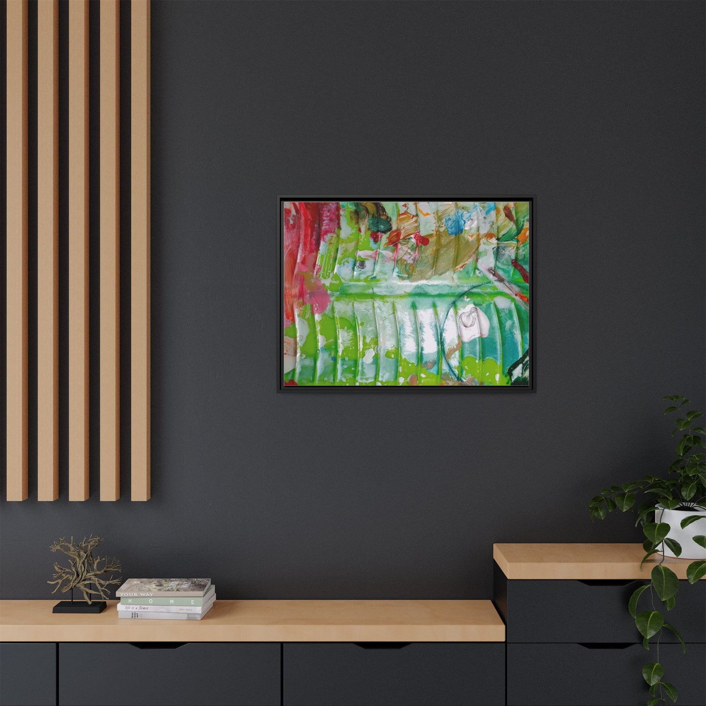 'A Mix of Life' Framed Canvas Art