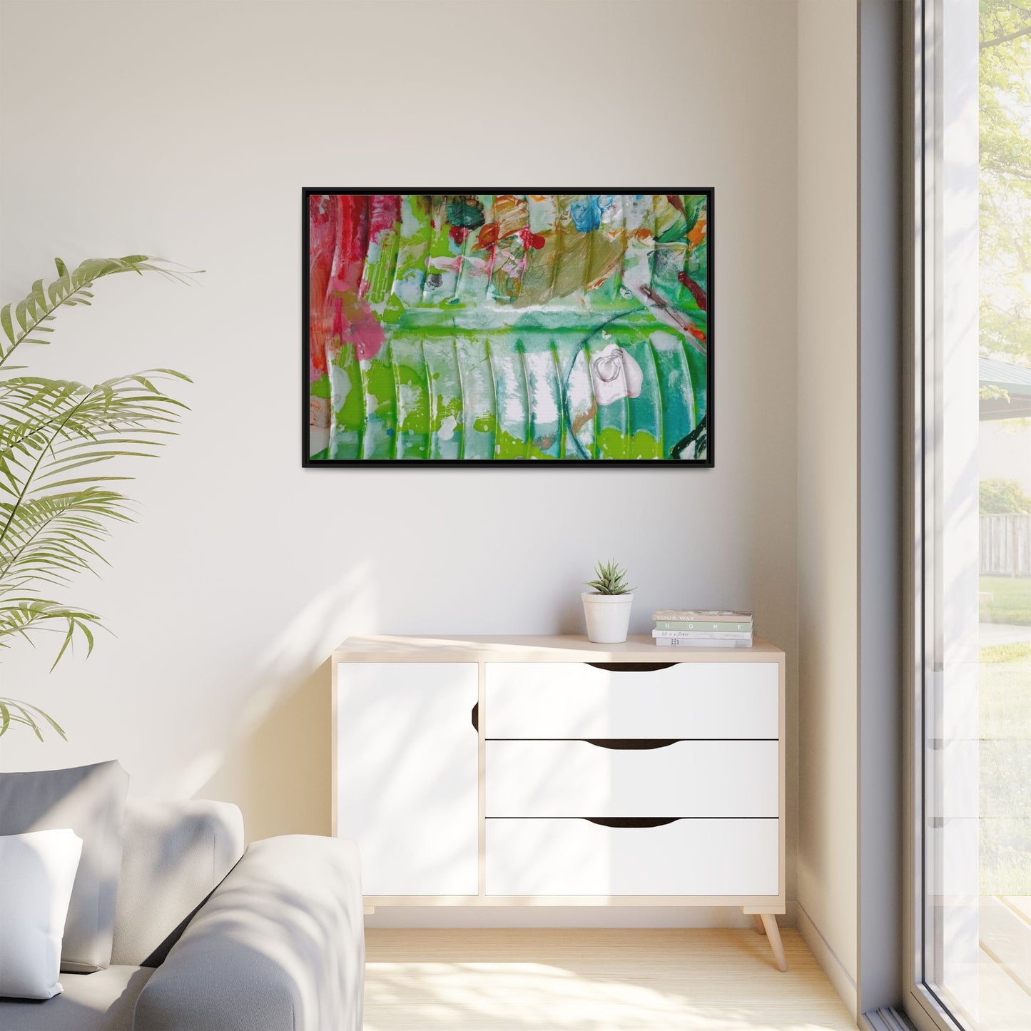'A Mix of Life' Framed Canvas Art