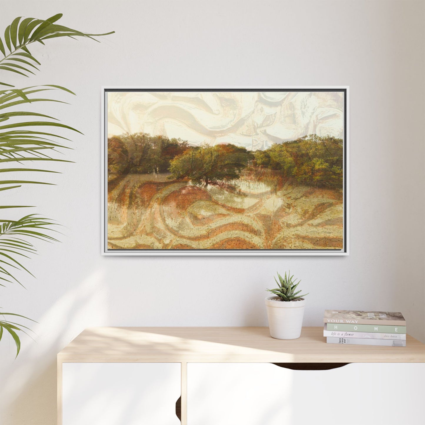 Serene Mangroves Framed Canvas Art