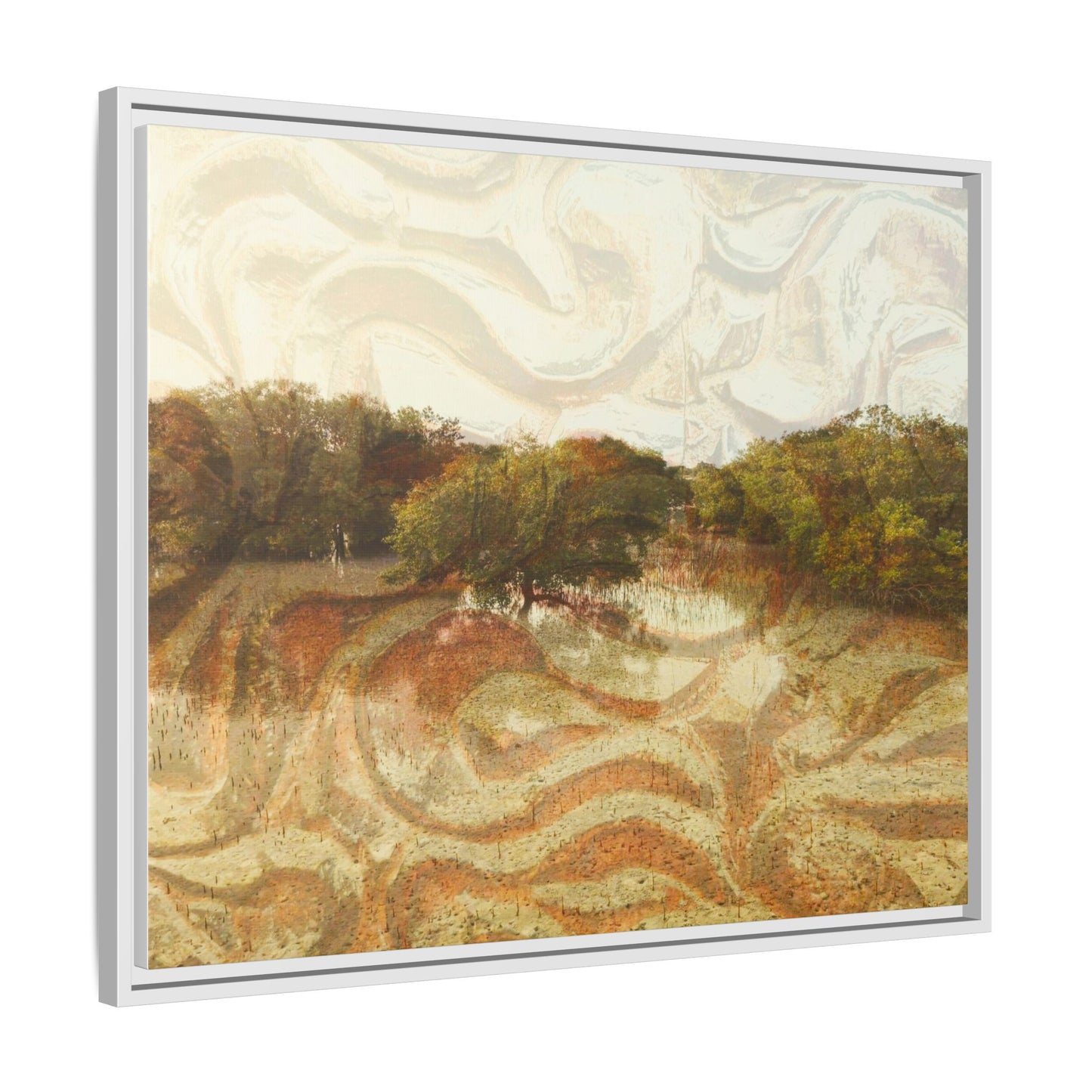 Serene Mangroves Framed Canvas Art