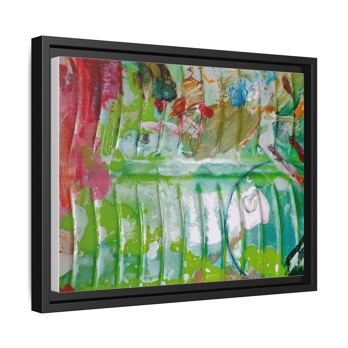 'A Mix of Life' Framed Canvas Art