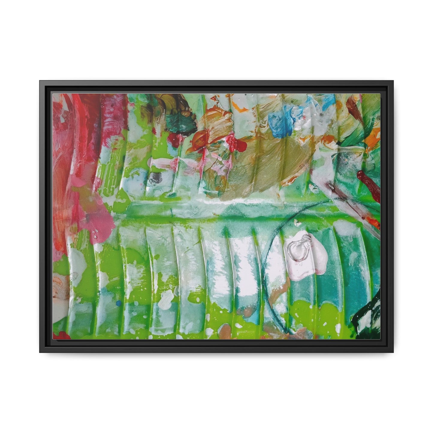 'A Mix of Life' Framed Canvas Art