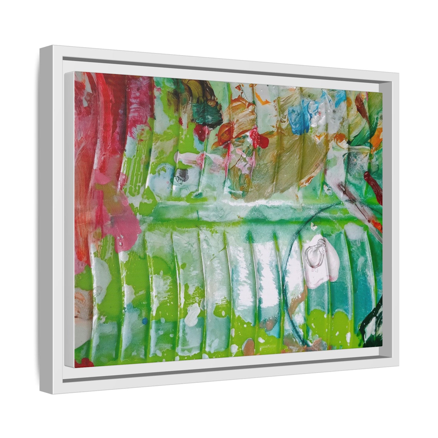 'A Mix of Life' Framed Canvas Art
