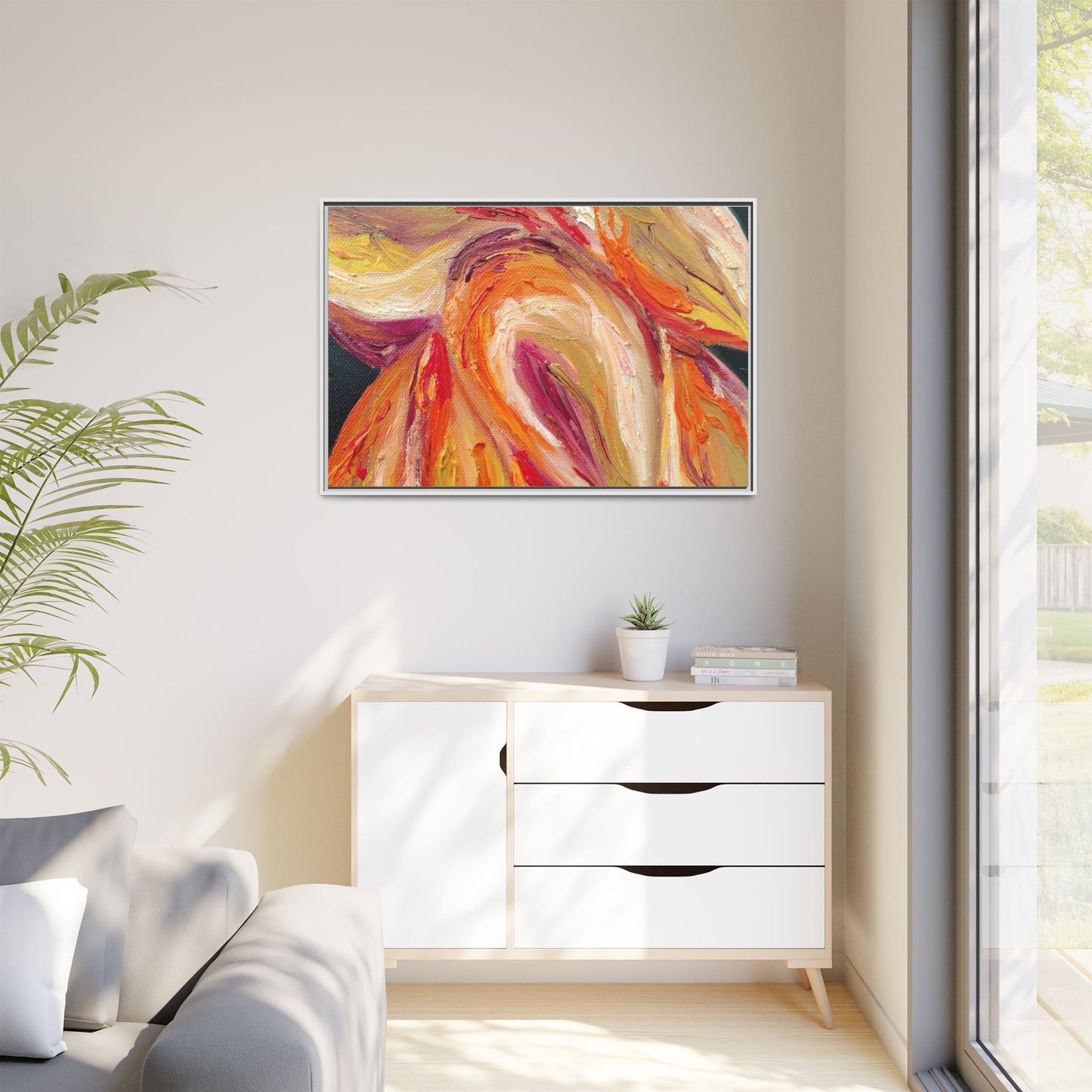 Dramatic Awakening Framed Canvas Art