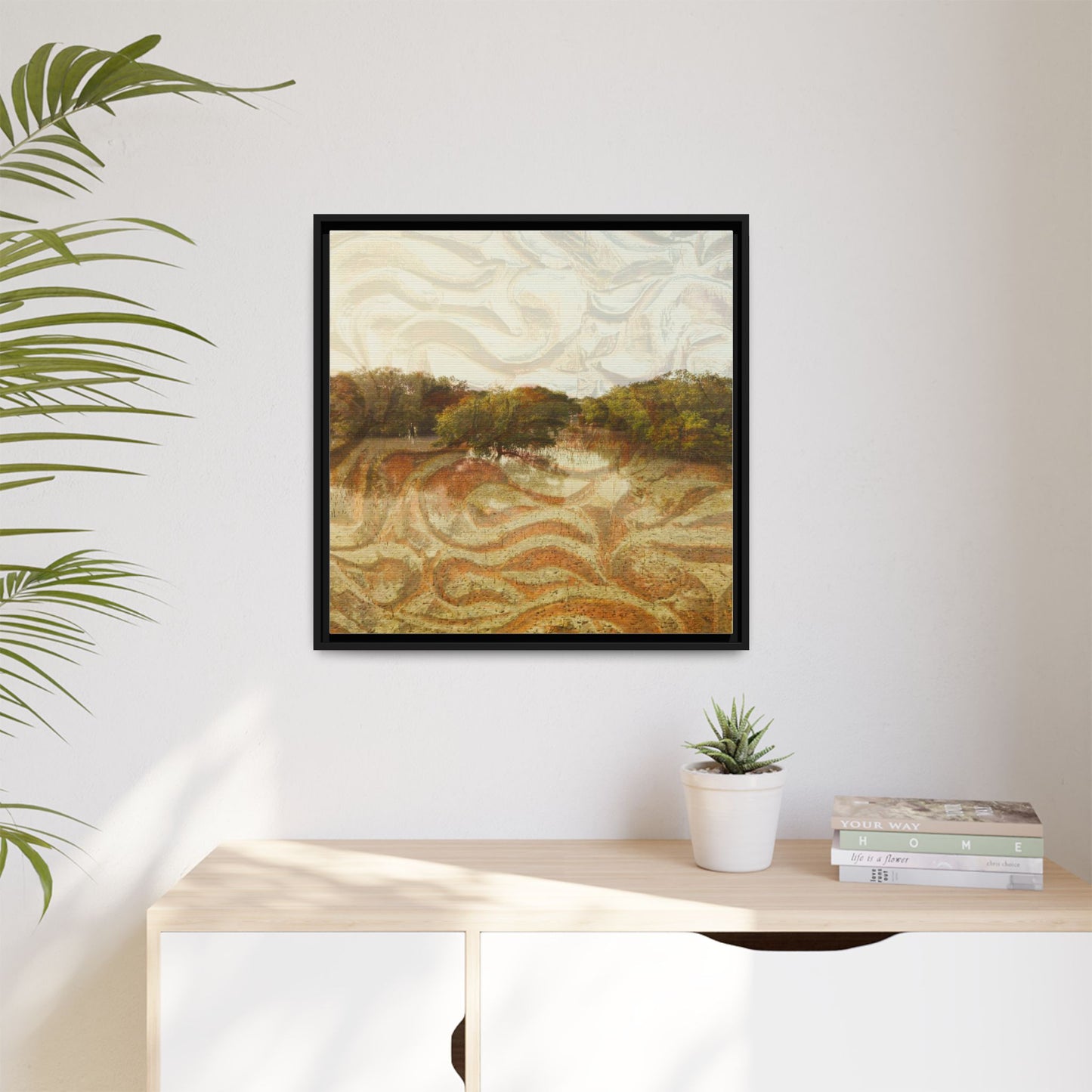 Serene Mangroves Framed Canvas Art