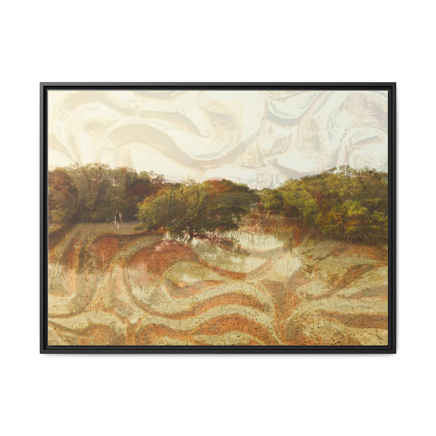 Serene Mangroves Framed Canvas Art