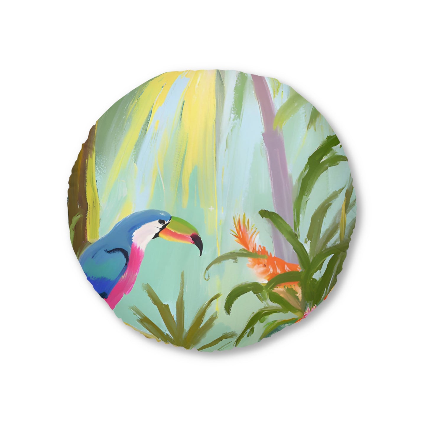 Rainforest Tufted Floor Pillow