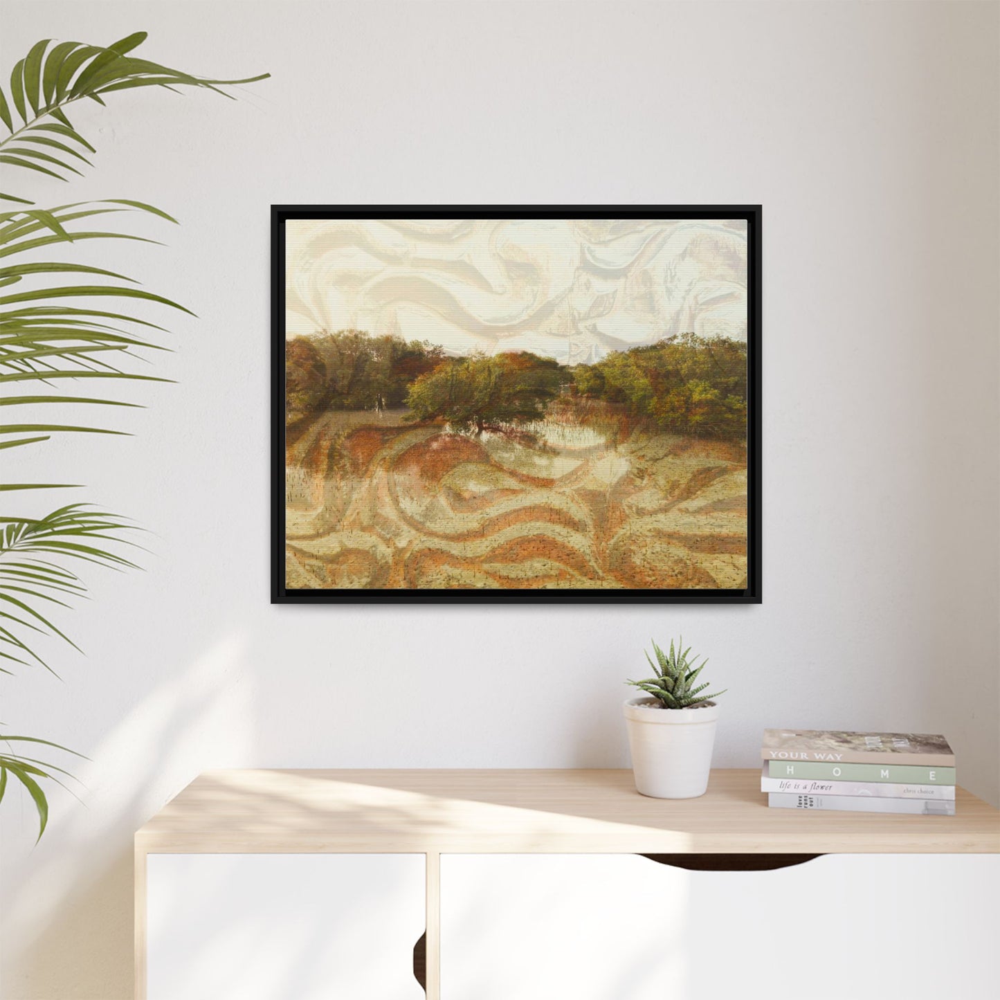 Serene Mangroves Framed Canvas Art