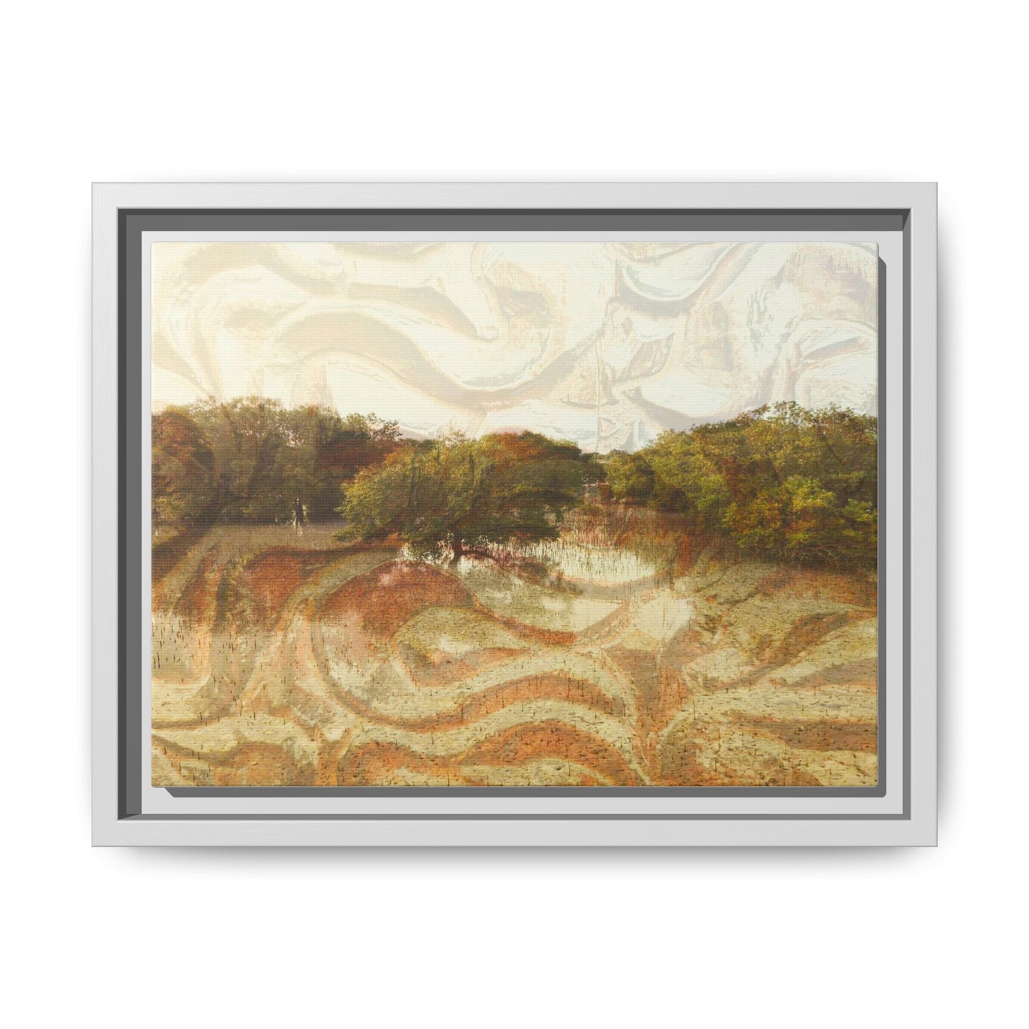 Serene Mangroves Framed Canvas Art